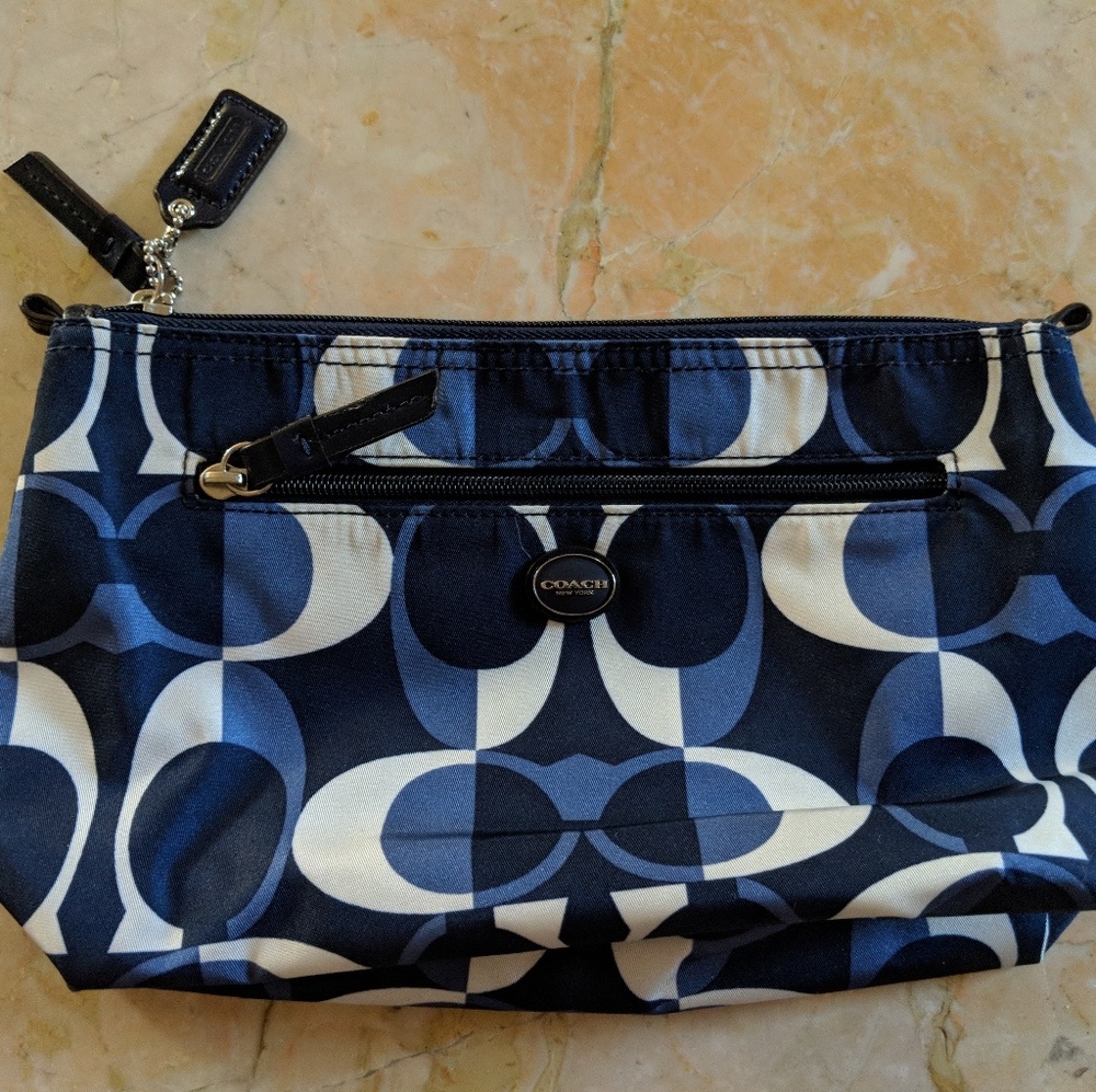 Coach New York Blue Pouch Clutch